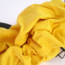 Трикотаж ажурный полоска - цвет желтый