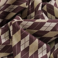 Трикотаж вязанный ромбик. Цвет - коричневый/бежевый