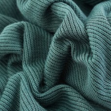 Трикотаж «имитация» ручной вязки .Цвет - изумруд