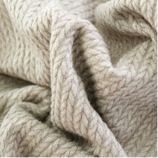 Трикотаж объемные косички .Цвет - бежевый