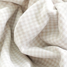 Костюмный трикотаж в клетку. Цвет - бежевая пудра