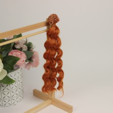 Волосы искусственные «Голливудская волна» 20 см. 1 метр. Цвет – 7 (рыжий)