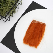 Волосы искусственные слегка подкрученные 10 см. Цвет 7 - рыжий 