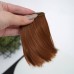 Волосы искусственные слегка подкрученные 10 см. Цвет 12 - каштан