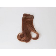 Волосы искусственные прямые концы подкрученные - 15 см. 1 метр, цвет – 12.