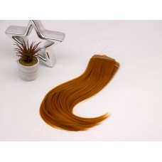 Волосы искусственные слегка подкрученные 25 см. 1 метр. Цвет - 15 (рыжий)