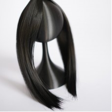 Волосы искусственные прямые 25 см. 1 метр, цвет – 18.(черный)