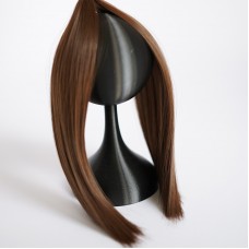Волосы искусственные прямые 25 см. 1 метр, цвет – 28 (темный каштан)