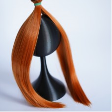 Волосы искусственные прямые 25 см. 1 метр, цвет – 7.(рыжие)