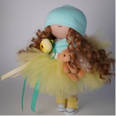 МК + Набор для пошива куколки Подружки  - желтый